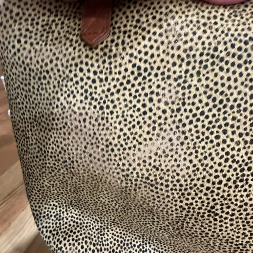 Madewell Tan and Brown Calf Hair Animal Print Women's Crossbody Bag - Picture 6 of 16